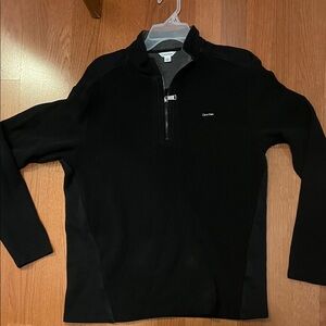 Calvin Klein Men's Black Half Zip-Up Sweater